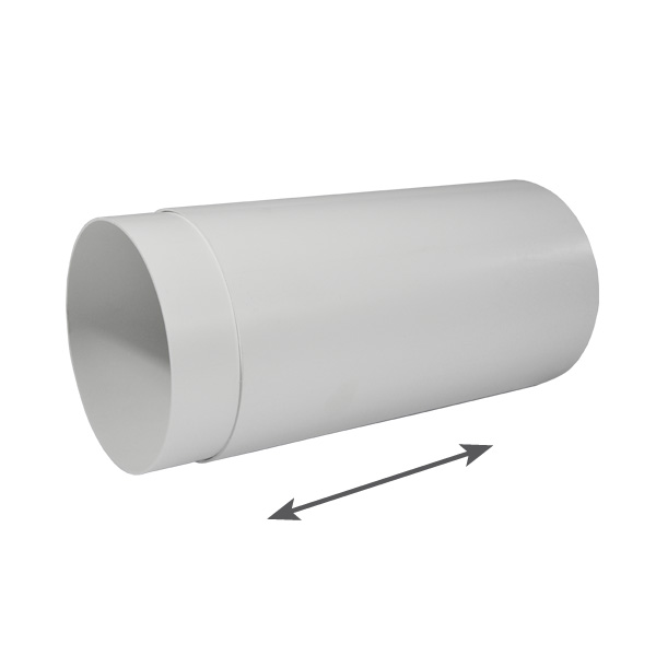 EASYTEC® Mauerkasten Ø 150 mm mit Rohr und Rückstauklappe/Edelstahl-Blende für Dunstabzugshauben und Lüftungsanlagen 